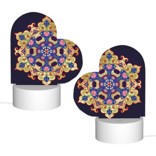 Love Acrylic Night Light, A Blue And Gold Design With A Star In The Center. -Nuas Diy Shop 5829e0a86be6432704a5e378501df1a7c09b0de0