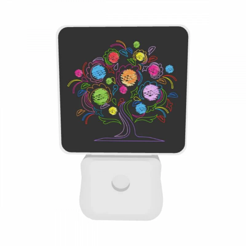 Night Light Set of 2, A colorful tree with many flowers. Night Light Set Of 2, A Colorful Tree With Many Flowers. -Nuas Diy Shop 587f5605020527a20b95258f62254dbc17c0903d