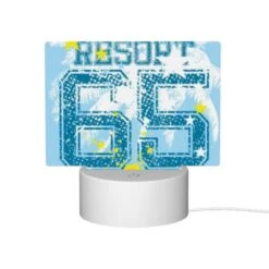 Rectangular Acrylic Night Light, A Blue And Yellow Shirt With The Number 66 On It. -Nuas Diy Shop 58c44941fe75cc8f10ba8725a52d5b7fd6a2ce92