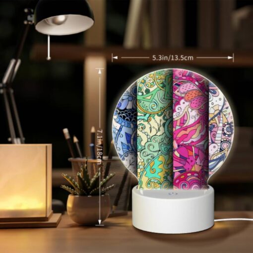 Round Acrylic Night Light, Four Different Colored Designs Of A Bird. -Nuas Diy Shop 58f9558d45531d019b4ab435d33948a34fcd30ef