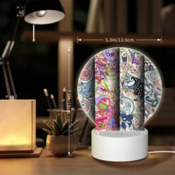 Round Acrylic Night Light, Four Different Colored Designs Of Swirls And Patterns. -Nuas Diy Shop 59244836c0ef31a821da91fe6c748cc8e87f9110