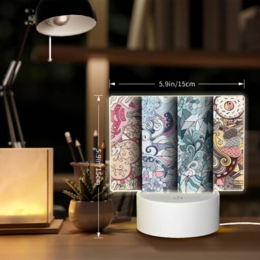 Rectangular Acrylic Night Light, Three Colorful Designs Of A Dragon On A Wall. -Nuas Diy Shop 59769ebea31d36641a1e2d55eba2b4109fdda1f9