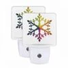 Night Light Set Of 2, A Colorful Snowflake With Green -Nuas Diy Shop 59d6196cd2e331f1b33aa1123717246ac6dd1665