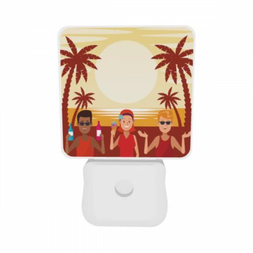 Night Light Set Of 2, Three People Are Standing On A Beach -Nuas Diy Shop 59f4017f97173eb6af156ece3263a6c99be77293