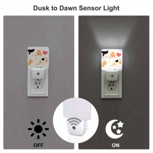Night Light Set Of 2, A Cat And A Kitten Are Sitting Together. -Nuas Diy Shop 5a07fb44650add0a04c346b371c4eabc5338594d