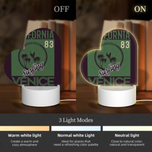 Love Acrylic Night Light, A Green And White Surfing Logo For Venice Beach. -Nuas Diy Shop 5a6260ca10f82e5ba67c7daf9bff0bfc25dbdc2d