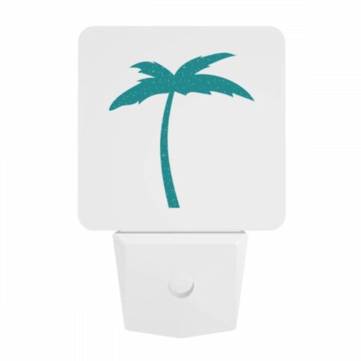 Night Light, A Green And White Palm Tree With A Blue Sky In The Background. -Nuas Diy Shop 5ae47f5188d0696b14da42f2be3388d5652a79c2