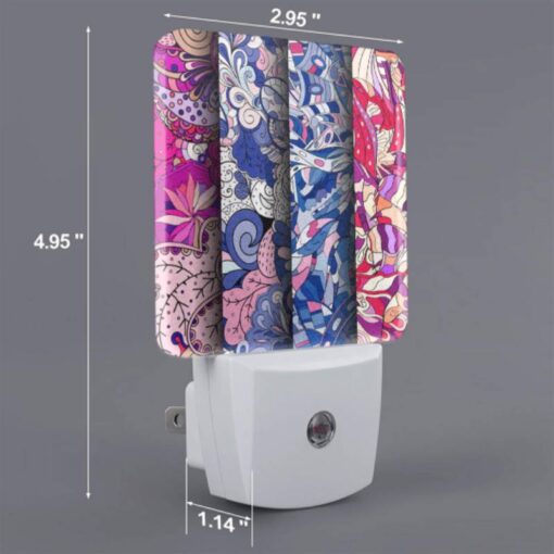 Night Light Set Of 2, Three Different Colored Designs Of Flowers. -Nuas Diy Shop 5b9b42ea70178d1ddb04eec223479c01356719cd