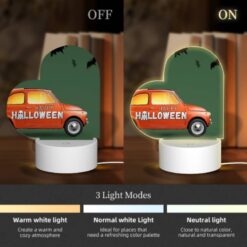 Love Acrylic Night Light, A Small Orange Car With A Bumper Sticker That Says "Happy Halloween!" -Nuas Diy Shop 5c696d02b55a1362f0e5aab6cb6fcc971c832fc5