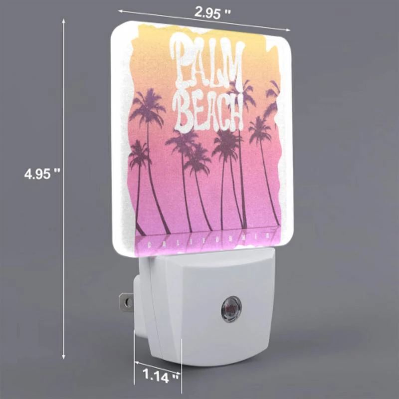 Night Light Set of 2, A colorful poster of a beach in California. Night Light Set Of 2, A Colorful Poster Of A Beach In California. -Nuas Diy Shop 5c8478931d3c7699da660734f2b2965786db5d73