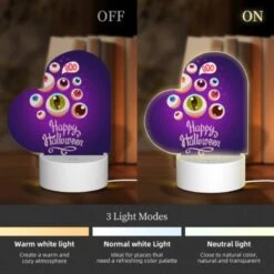 Love Acrylic Night Light, A Purple Background With A Happy Halloween Sign And A Bunch Of Eyes. 4 Love Acrylic Night Light, A Purple Background With A Happy Halloween Sign And A Bunch Of Eyes. -Nuas Diy Shop 5cec24b5a95bb63c0a42879d4e8c1abf78754681