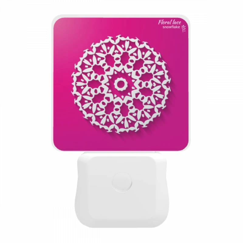 Night Light, A white snowflake design on a pink background. Night Light, A White Snowflake Design On A Pink Background. -Nuas Diy Shop 5cfc7806cee0872df2f179f133fe99ccf21cebfa