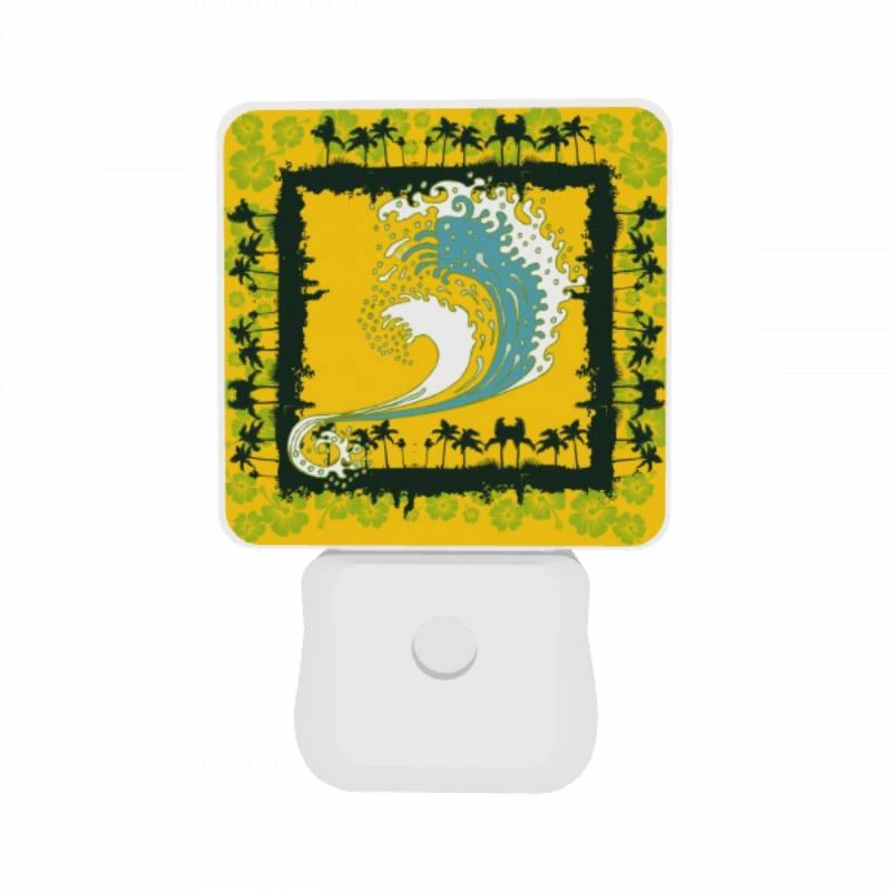 Night Light Set of 2, A yellow and blue surfboard with a wave on it. Night Light Set Of 2, A Yellow And Blue Surfboard With A Wave On It. -Nuas Diy Shop 5cfce1c83eca3eb6fbf6e69b306bdf2db9e38759