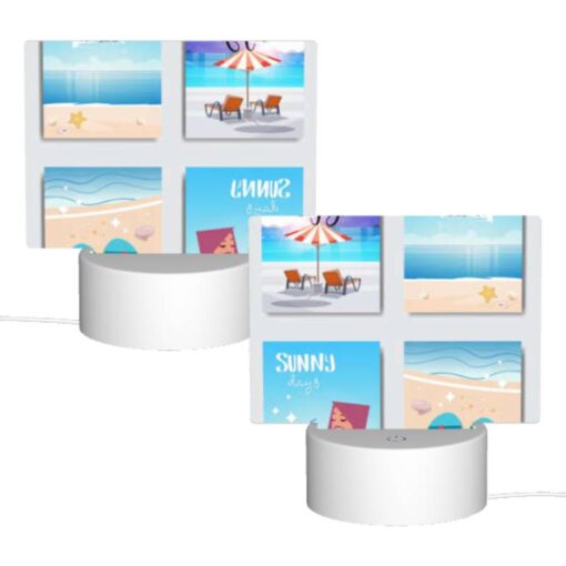 Rectangular Acrylic Night Light, A Collection Of Four Posters With Beach Themes. -Nuas Diy Shop 5d1c9e4b56d9a8838dc44adfcd69558b0e17673d