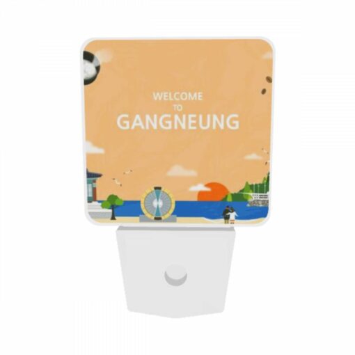 Night Light Set Of 2, A Colorful Poster Welcoming Visitors To Gnangueung. -Nuas Diy Shop 5d2152abd8a49e23f40b721f64241abc4d2e2381
