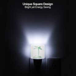 Night Light, A Green Palm Tree On A White Background. -Nuas Diy Shop 5d2c08e9517228b8eecefcd0ea9aa48b2971af26