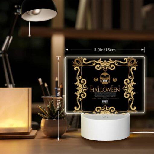 Rectangular Acrylic Night Light, A Skeleton Is On The Cover Of A Halloween Event. -Nuas Diy Shop 5d763afd3889b268d0c61b235cbef3c97067d4ab