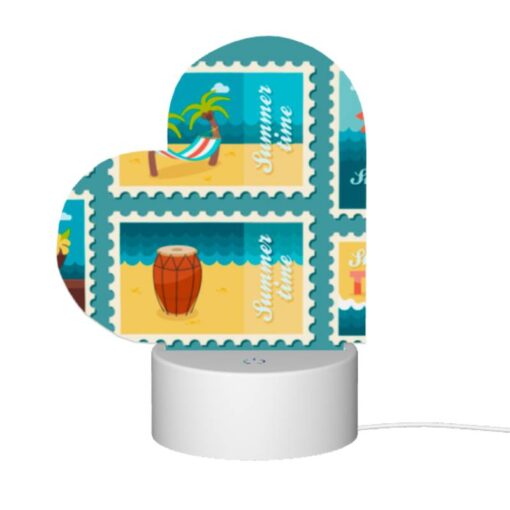 Love Acrylic Night Light, A Collection Of Six Postage Stamps Featuring Beach And Sun-related Themes. -Nuas Diy Shop 5de37b3c90ea97e87d97829c019df5e4d7112020