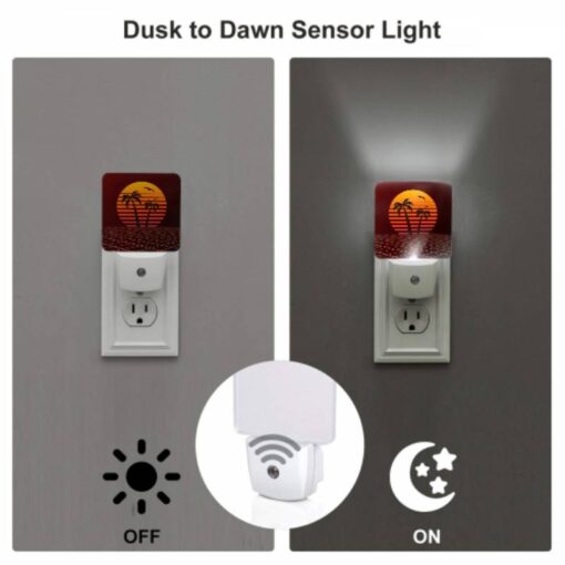 Night Light, A Sunset With A Palm Tree And Two Birds In The Sky. -Nuas Diy Shop 5e1418d7eedb1d6ef5f9a7d5314480567eb67aa1