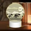 Round Acrylic Night Light, A Group Of Horses Running In A Field. 1 Round Acrylic Night Light, A Group Of Horses Running In A Field. -Nuas Diy Shop 5e26d3bbd5a82c29bf73e6766c1695a9b1e5becc