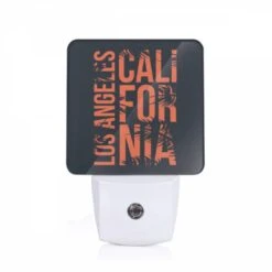 Night Light, A Colorful Sign That Says "California" With A Palm Tree On It.