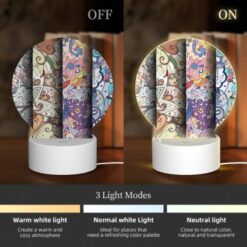 Round Acrylic Night Light, Three Different Colored Paintings Of A Sunflower. -Nuas Diy Shop 5ee878cc60d60dcd5334e03a1b9ea5f80bdf7447
