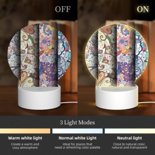 Round Acrylic Night Light, Three Different Colored Paintings Of A Sunflower. -Nuas Diy Shop 5ee878cc60d60dcd5334e03a1b9ea5f80bdf7447