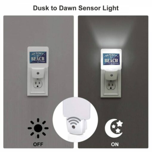 Night Light Set Of 2, A Blue And White Sign That Says "Sunset Beach.". -Nuas Diy Shop 5f94bdaa982c5671f8dabb97f7cfaa22c098b327