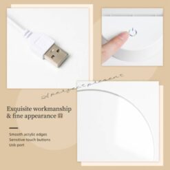 Round Acrylic Night Light, A Black And White Drawing Of A Cat And A Bird In A Forest. -Nuas Diy Shop 5fbdafba6ad0d0520d8e9f0a7840d2768e7f636b 48