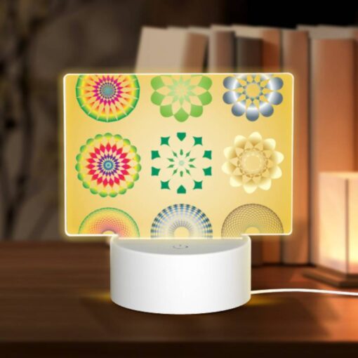 Rectangular Acrylic Night Light, A Collection Of Colorful Geometric Shapes. -Nuas Diy Shop 5fd4afe9d0b501c359d8b7f1f61e9044533412dd