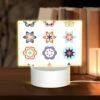 Rectangular Acrylic Night Light, A Collection Of Colorful Flower Designs. -Nuas Diy Shop 607b29166de295be44a9a41fdf8845601617083f
