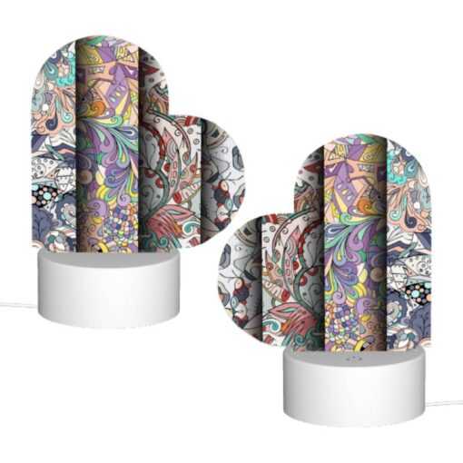 Love Acrylic Night Light, Four Different Colored Designs Of Flowers. -Nuas Diy Shop 612901b03b68acbf1f6b02ffc8549ee35b406937