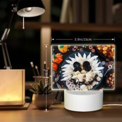 Rectangular Acrylic Night Light, A Plate Of Food With A Skull On It. -Nuas Diy Shop 61979962e38f1e9c544de0e0b04ace470ebc615e
