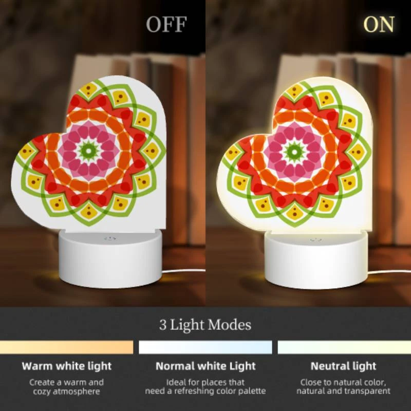 Love Acrylic Night Light, A colorful flower with green and orange colors. Love Acrylic Night Light, A Colorful Flower With Green And Orange Colors. -Nuas Diy Shop 61e95887a58b27415fcfc883bc729b0c4ad768be