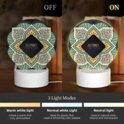 Round Acrylic Night Light, A Colorful Abstract Pattern. -Nuas Diy Shop 61fba53ee3cd3190ada27f07d49053b45a471aed