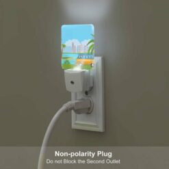 Night Light Set Of 2, A Colorful Cartoon Van Is Driving On A Road Near A Body Of Water. -Nuas Diy Shop 621af3cfeb2298890748ec2f4eed696f2b022462