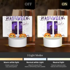 Rectangular Acrylic Night Light, Two Pumpkins Are Sitting In Front Of A Window -Nuas Diy Shop 6224550746c039bcdac1a85a4563cc86dab0cb51