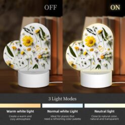 Love Acrylic Night Light, A Collection Of Flowers And Leaves On A White Background. -Nuas Diy Shop 6251f070f6f91ed7c715fd7f97c333342daee99e