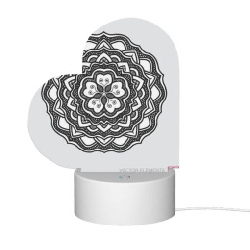 Love Acrylic Night Light, A Black And White Drawing Of A Flower. -Nuas Diy Shop 62ac5433f594be2de18d71ca07f671b92cb260b7