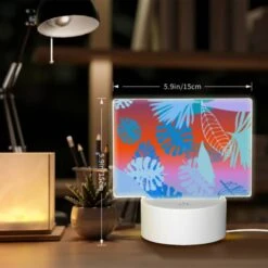 Rectangular Acrylic Night Light, A Colorful Image Of Leaves And Flowers With The Words "Summer Holidays" Written In The Bottom Right Corner. -Nuas Diy Shop 62e68f50ccec719c00c364696be9de42208da867