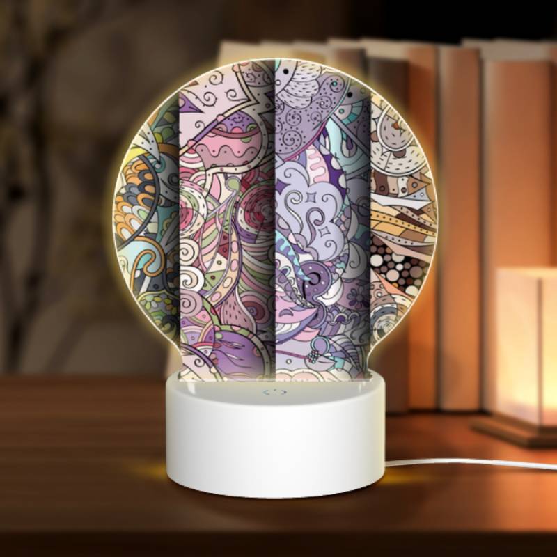 Round Acrylic Night Light, Four different colored paintings of swirls and designs. Round Acrylic Night Light, Four Different Colored Paintings Of Swirls And Designs. -Nuas Diy Shop 62f6975659d76026acb97b58f9fee2a6c5852069