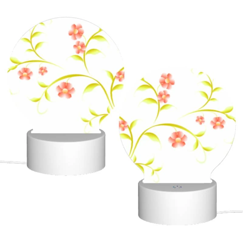 Round Acrylic Night Light, A yellow flower with a pink center. Round Acrylic Night Light, A Yellow Flower With A Pink Center. -Nuas Diy Shop 632366335ad5df1d5c62a5ef3806edb6d7620900