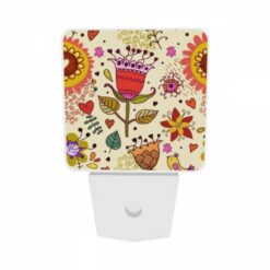 Night Light Set Of 2, A Colorful Flower With A Red Center Is Surrounded By Other Flowers And Hearts. -Nuas Diy Shop 635bcbe3ff322e09da50b7837b7a69b40ed1cfc0