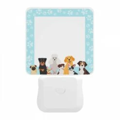 Night Light, A Group Of Dogs And A Cat Are Standing In Front Of A White Frame. -Nuas Diy Shop 63e1ba57bdf5d89e0307b2c1f12ada5cd3ec533c