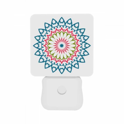 Night Light Set Of 2, A Colorful Flower Design With A Pink And Green Center. -Nuas Diy Shop 6406c14cd2cc8c029062d7321480a455938bd5d7