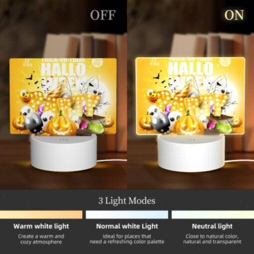 Rectangular Acrylic Night Light, A Poster Advertising A Halloween Party. -Nuas Diy Shop 641bc91866e39e7a4d332c16bb46965a4bfa6521