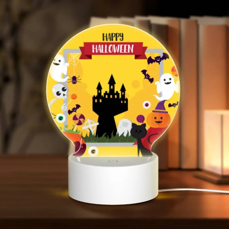 Round Acrylic Night Light, A colorful Halloween scene with a castle Round Acrylic Night Light, A Colorful Halloween Scene With A Castle -Nuas Diy Shop 64311fb48d532b4f9a1aa56d8e04f0114288384d