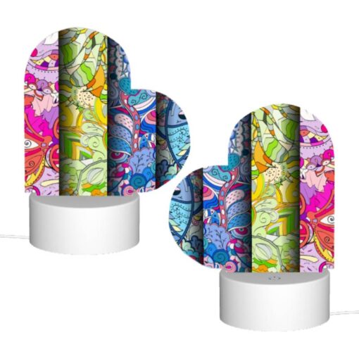 Love Acrylic Night Light, Four Different Colored Designs Of Flowers. -Nuas Diy Shop 645b994ed7ac0e3756873b9d63f4ceaa352dc7a5