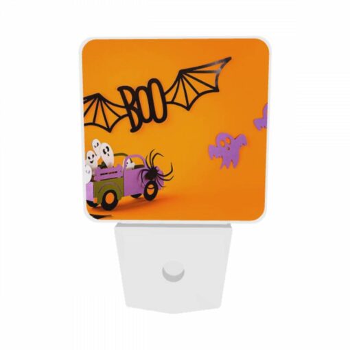 Night Light Set Of 2, A Halloween Themed Car With Ghosts On It. -Nuas Diy Shop 64912ca0dce68974d570a350a92a74e97b62f471
