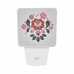 Night Light Set Of 2, A Colorful Flower Design With A Pink Flower In The Center. -Nuas Diy Shop 64ac168d13374b7ed1b63e1c8c4ae931de0cc38a